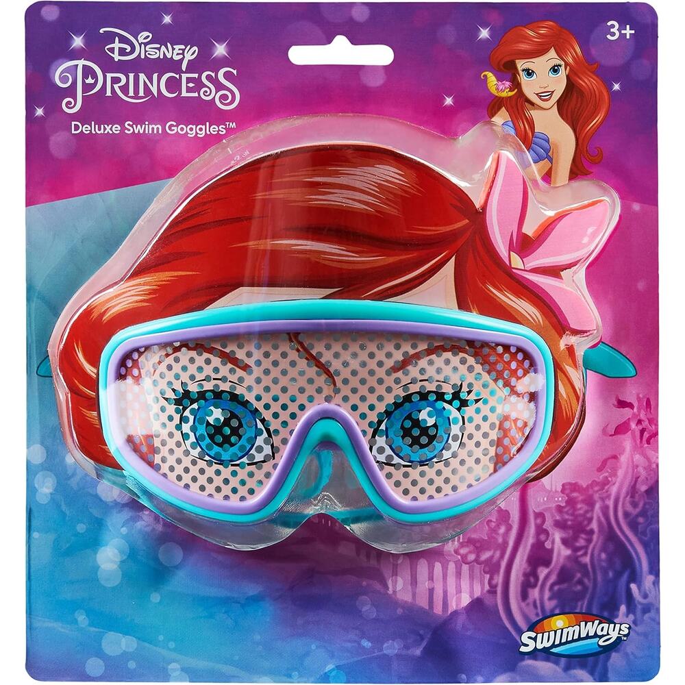 SwimWays Disney Princess Character Mask Kids Deluxe Swim Goggles NWT